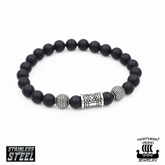 Northern Viking Jewelry Blackstone Knotwork - rannekoru NVJRA005