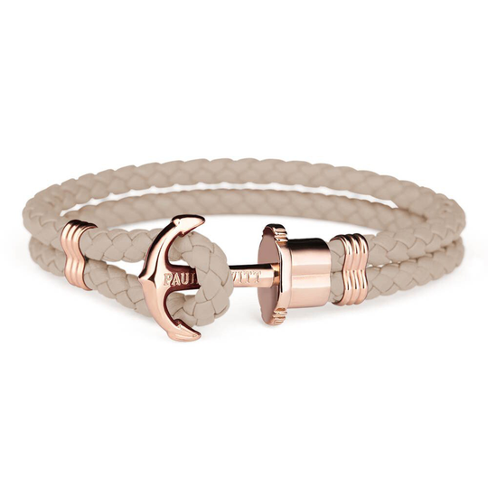 Paul Hewitt Leather Phrep Anchor Rose Gold -rannekoru (L) PH-PH-L-R-H-L