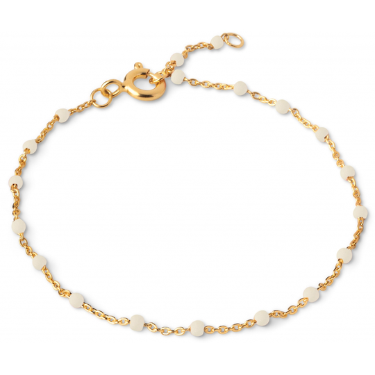 Enamel Daisy Kullattu Hopea Rannekoru B66G-DAISY