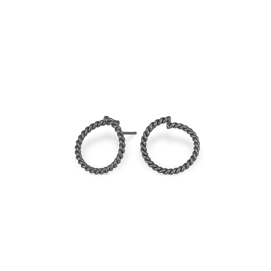 Nordahl Andersen Twisted Circle Hapetettu Hopea Korvakorut 325599-2