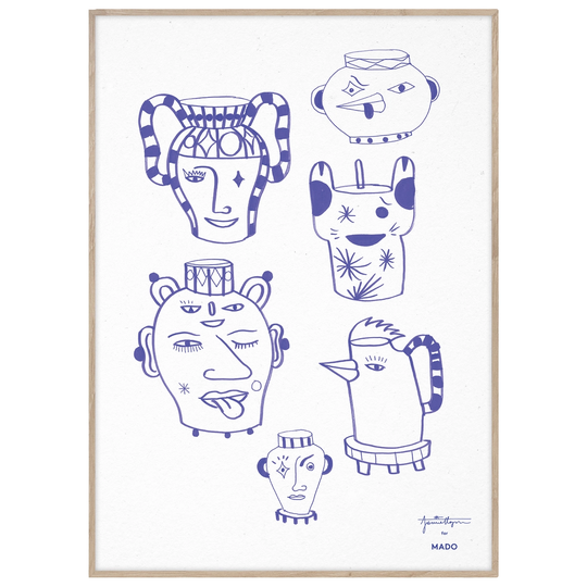 MADO Pots and Vases, juliste, sininen