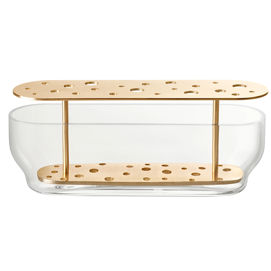 Fritz Hansen Ikebana maljakko, leveä, messinki