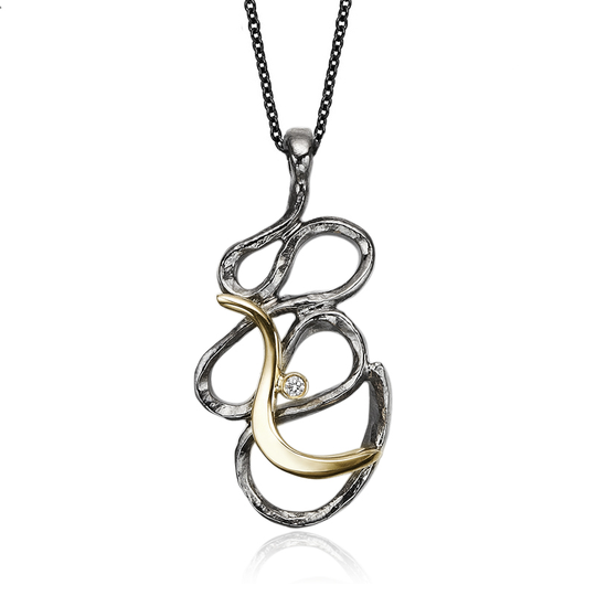 Blicher Fuglsang Sterlinghopea Kaulakoru Ja Timantti 0,03 Carat W/vs 234400BC