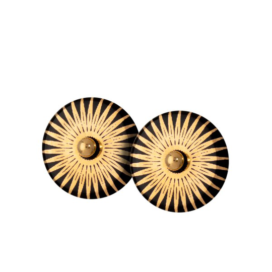 Scherning Splash Black Gold Kullattu Hopea Korvakorut SP10-1112G