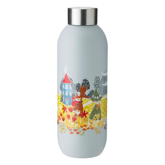 Stelton Keep Cool juomapullo, 0,75 L, vaaleansininen - Muumit