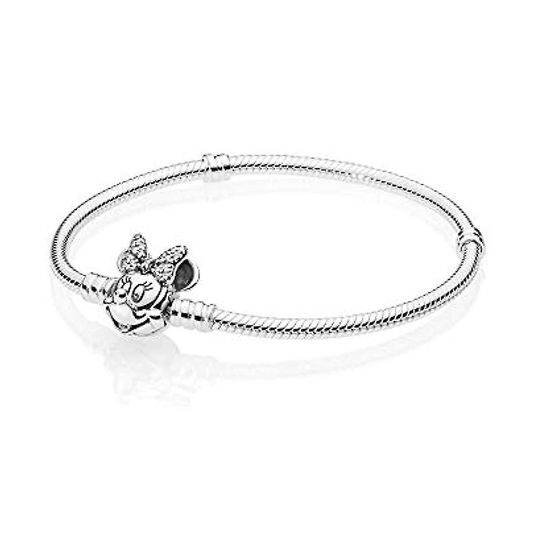 Pandora Moments Pavé Minnie Mouse Clasp Snake Chain rannekoru 19 cm 597770CZ