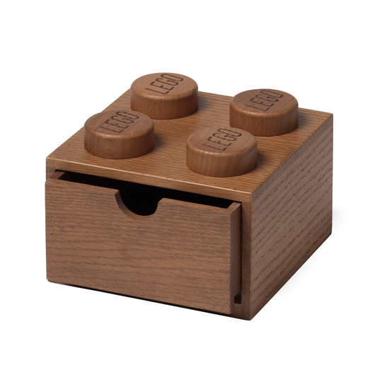 Room Copenhagen Lego Wooden Desk Drawer 4 säilytyslaatikko, tummaksi petsattu ta