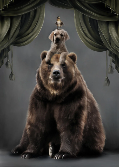 Linn Wold Juliste 30x40 Teddy & buds