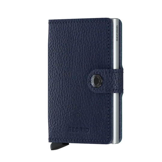 Secrid Miniwallet Veg Tanned Navy Silver MVG-NAVY-SILVER