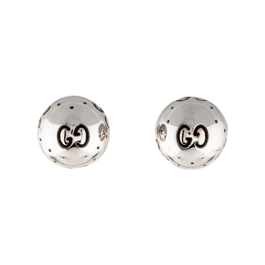 Gucci Icon Bold Boule GG korvakorut, valkokultaa, 086YBD246503003
