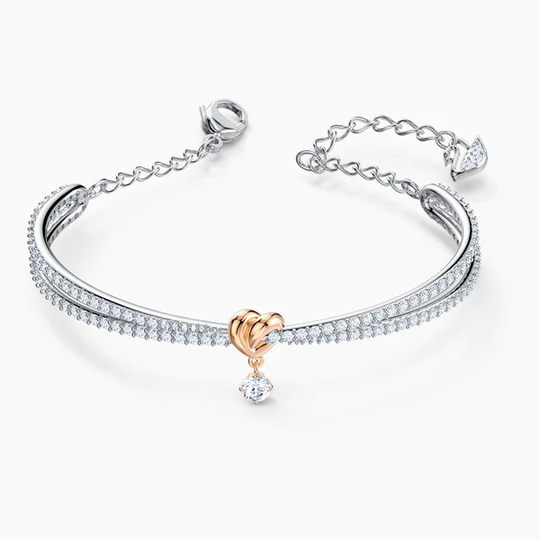Swarovski Lifelong Heart kristallirannekoru, valkoinen