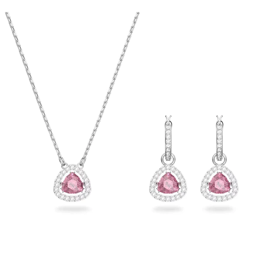 Swarovski Millenia kaulakoru ja korvakorut, pinkit kristallit