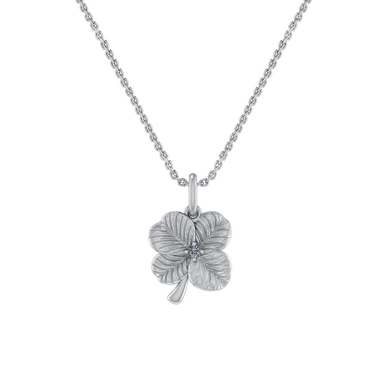 Smykkekæden Lykke Four Leaf Clover Sterlinghopea Kaulakoru Ja Zirkonia ORSM026S