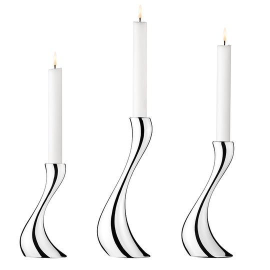 Georg Jensen Cobra kynttilänjalka, 3 kpl