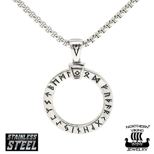 Northern Viking Jewelry Viisauden Pyörä By Johan Thorolf -kaulakoru 70 cm NVJRS081