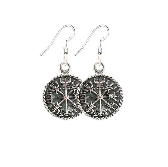 Northern Viking Jewelry Vegvisir -korvakorut NVJKK030