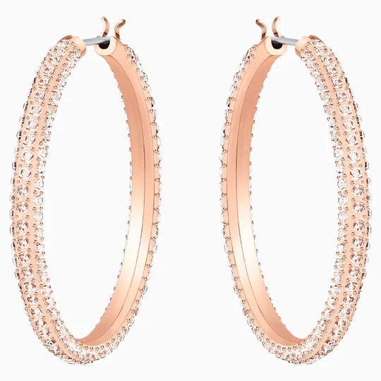 Swarovski Stone Hoop, kristallikorvakorut, rose