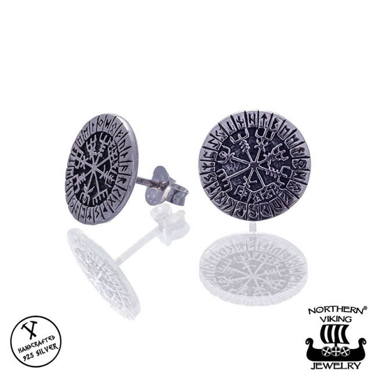 Northern Viking Jewelry Riimu Vegvisir korvakorut NVJKK037
