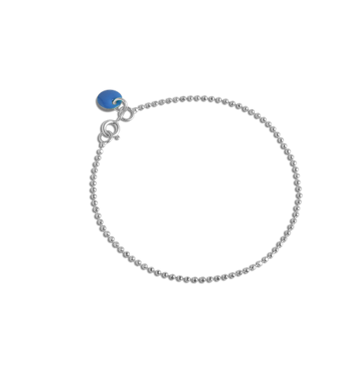 Enamel Ball Chain Cornflower Sterlinghopea Rannekoru B16S-CORNFLOWER