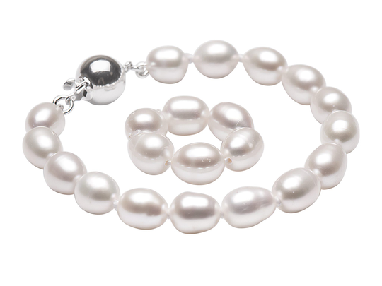 Gaura Pearls -helmirannekoru lapselle FGW365B-14