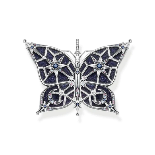 Thomas Sabo Butterfly Star & Moon riipus, hopeaa, PE925-945-7
