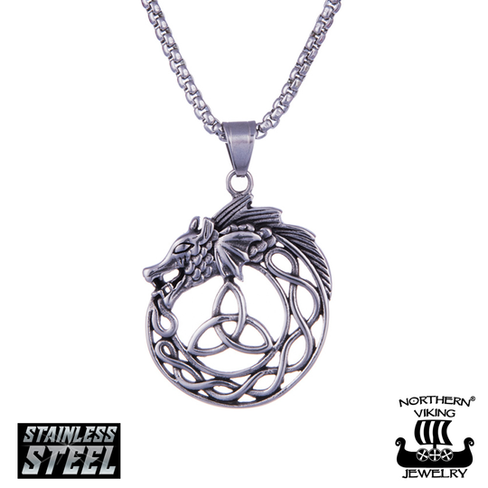 Northern Viking Jewelry Trinity Dragon kaulakoru 50 cm NVJRS101