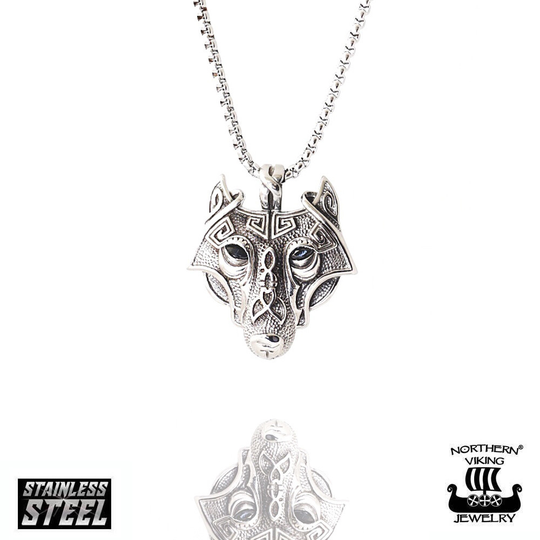 Northern Viking Jewelry Guardian Wolf -kaulakoru NVJRS048
