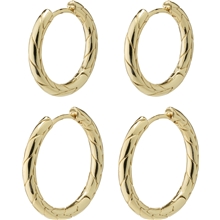 10223-2003 LOVE Hoop Earrings 2-In-1 Set 1 set