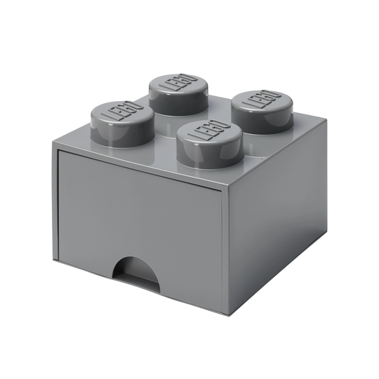 Room Copenhagen Lego Brick Drawer 4 säilytyslaatikko, tummanharmaa