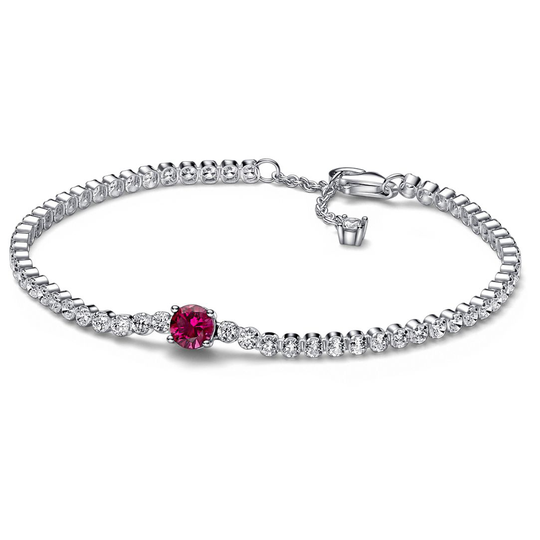 Pandora Timeless Red Sparkling Round Pavé Tennis rannekoru 18 cm 592403C01